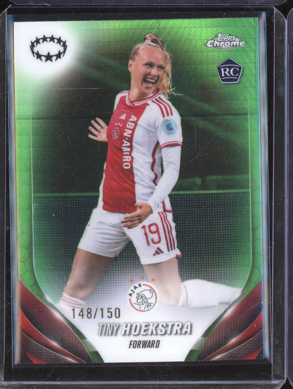 Tiny Hoekstra 2023-24 Topps Chrome UWCL 59 Neon Green Prism RC 148/150