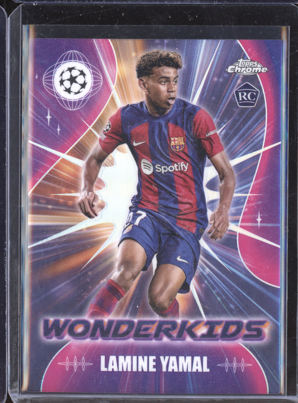 Lamine Yamal 2023-24 Topps Chrome UCC WK-3 Wonderkids RC