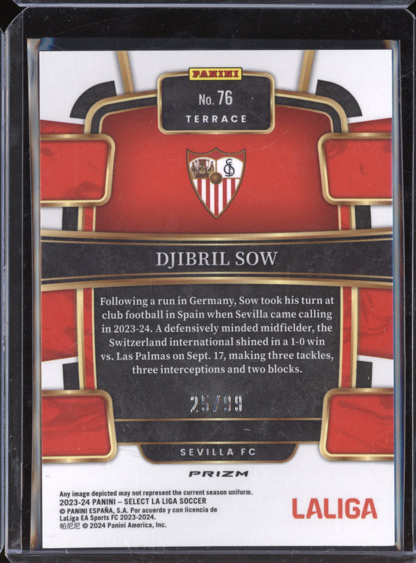 Djibril Sow 2023-24 Panini Select La Liga 76 Winter Camo 25/99