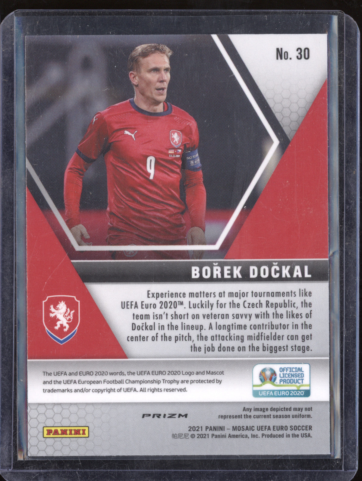 Borek Dockal 2021 Panini Mosaic UEFA Euro 30 Peacock