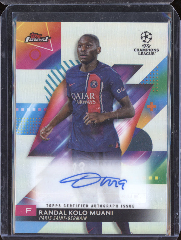 Randal Kolo Muani 2023-24 Topps Finest A-RK Refractor Autograph