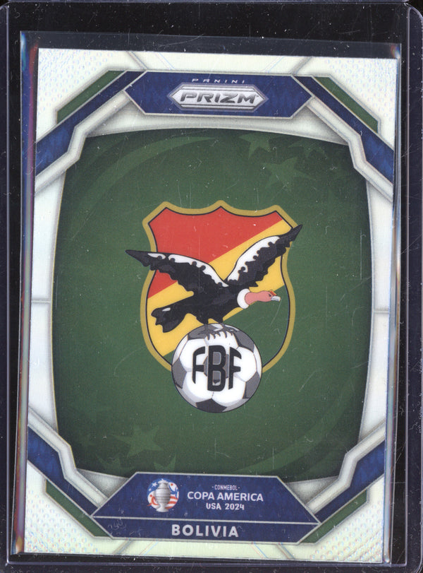 Bolivia 2024 Panini Prizm Copa America 2 Team Badges Silver