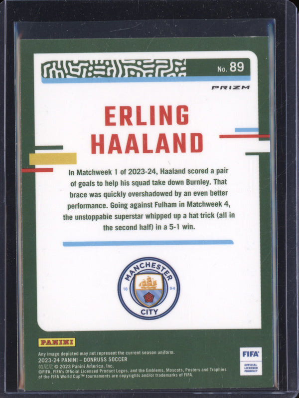 Erling Haaland 2023-24 Panini Donruss 89 Optic Argyle