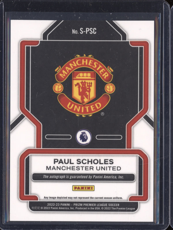 Paul Scholes 2022-23 Panini Prizm S-PCC Signature