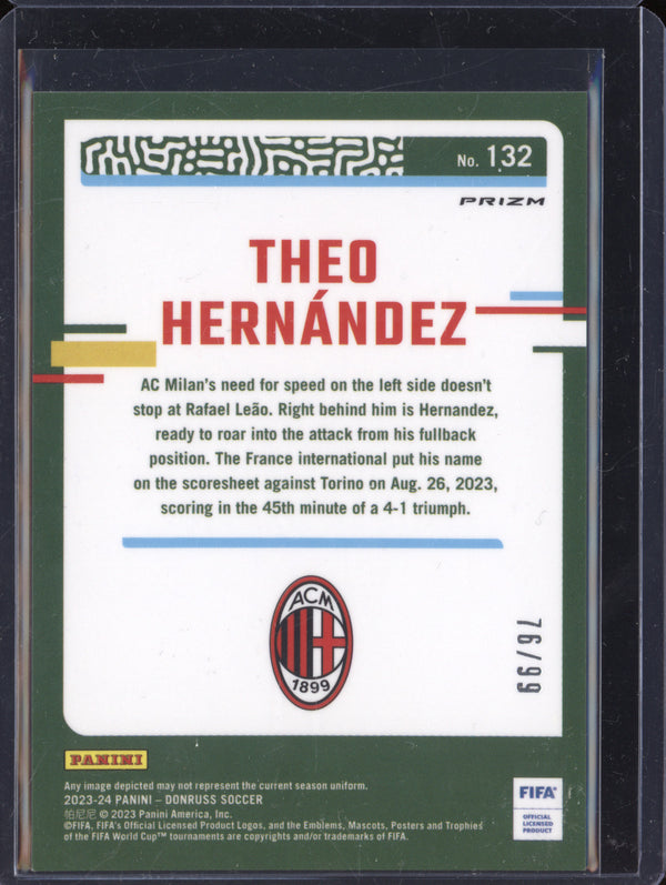 Theo Hernandez 2023-24 Panini Donruss 132 Optic Blue 76/99