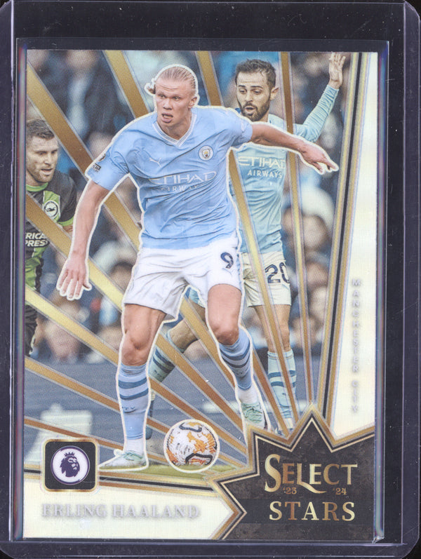 Erling Haaland 2023-24 Panini Select Premier League 13 Select Stars Silver