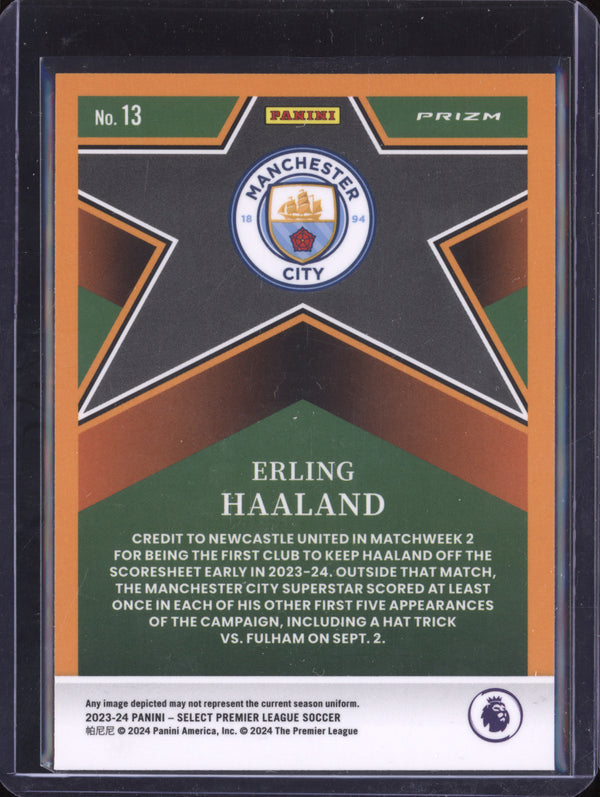 Erling Haaland 2023-24 Panini Select Premier League 13 Select Stars Silver