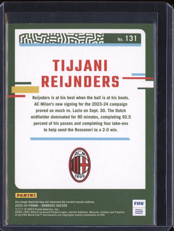 Tijjani Reijnders 2023-24 Panini Donruss 131 Pink Diamond RC 17/25