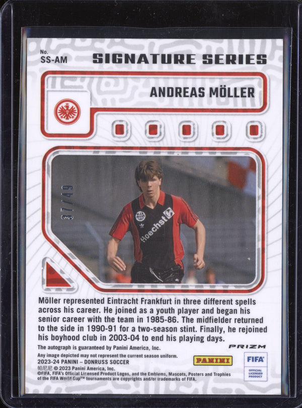 Andreas Moller 2023-24 Panini Donruss SS-AM Signature Series Red 37/49