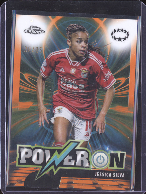 Jessica Silva 2023-24 Topps Chrome UWCL PO-8 Power On Orange 20/25