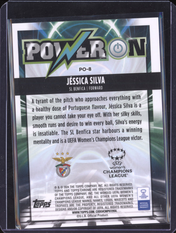 Jessica Silva 2023-24 Topps Chrome UWCL PO-8 Power On Orange 20/25