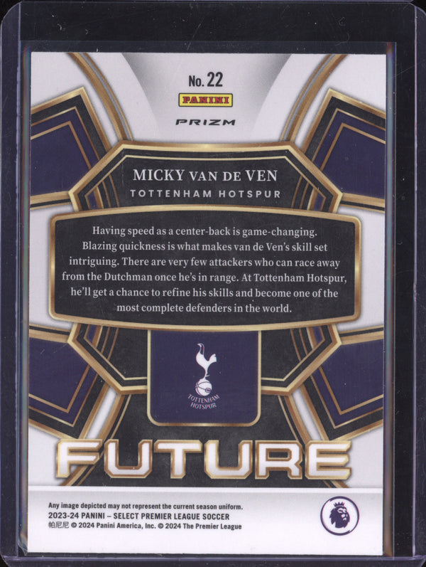 Mickey van de Ven 2023-24 Panini Select Premier League 22 Future Silver RC