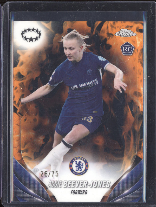 Aggie Beever-Jones 2023-24 Topps Chrome UEFA Women's 16 Inferno RC 26/75