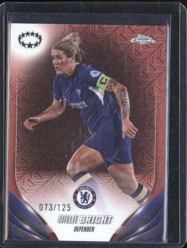 Millie Bright 2023-24 Topps Chrome UEFA Women's 70 Rose Gold Mojo 73/15