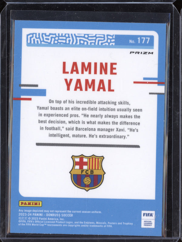 Lamine Yamal 2023-24 Panini Donruss 177 Rated Rookies Holo RC