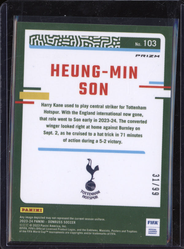 Hueng-min Son 2023-24 Panini Donruss 103 Optic Blue 31/99