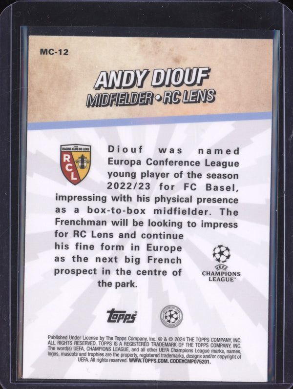 Andy Diouf 2023-24 Topps Merlin UCC MC-12 Merlin's Chosen One RC