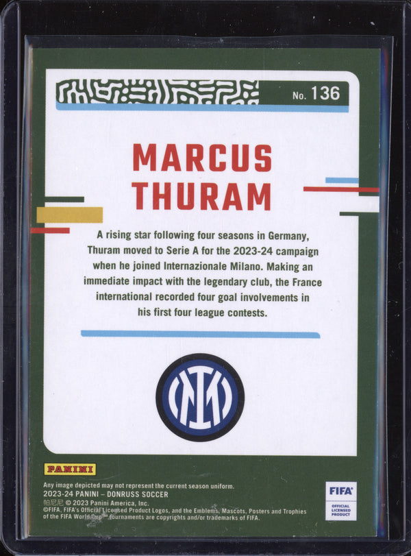 Marcus Thuram 2023-24 Panini Donruss 136 Blue 18/49