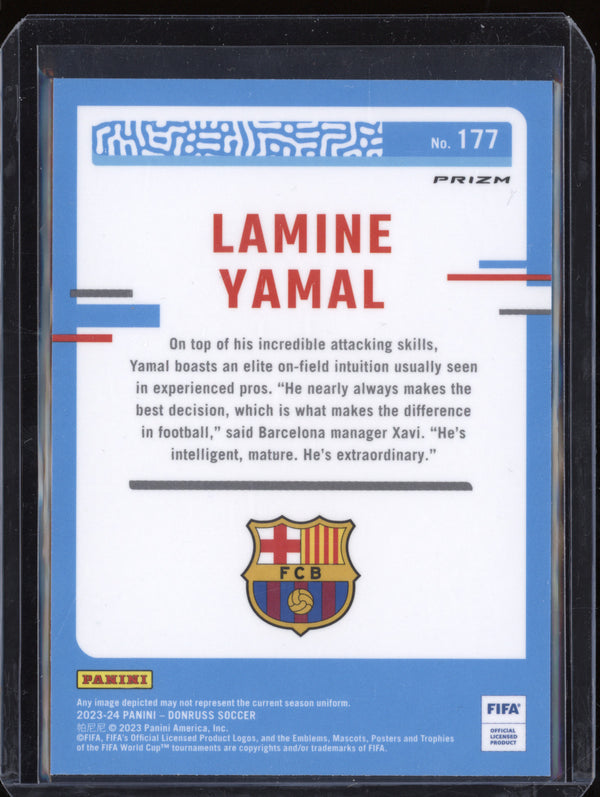 Lamine Yamal 2023-24 Panini Donruss 177 Rated Rookies Holo RC