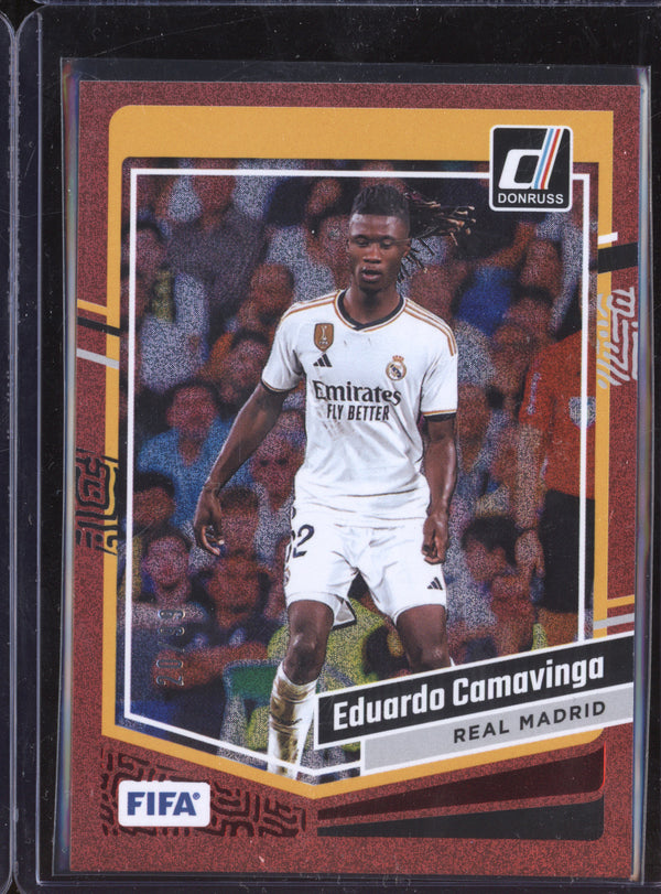 Eduardo Camavinga 2023-24 Panini Donruss 123 Red 20/99