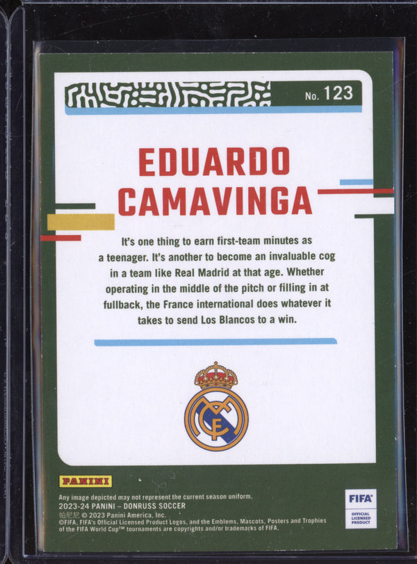 Eduardo Camavinga 2023-24 Panini Donruss 123 Red 20/99