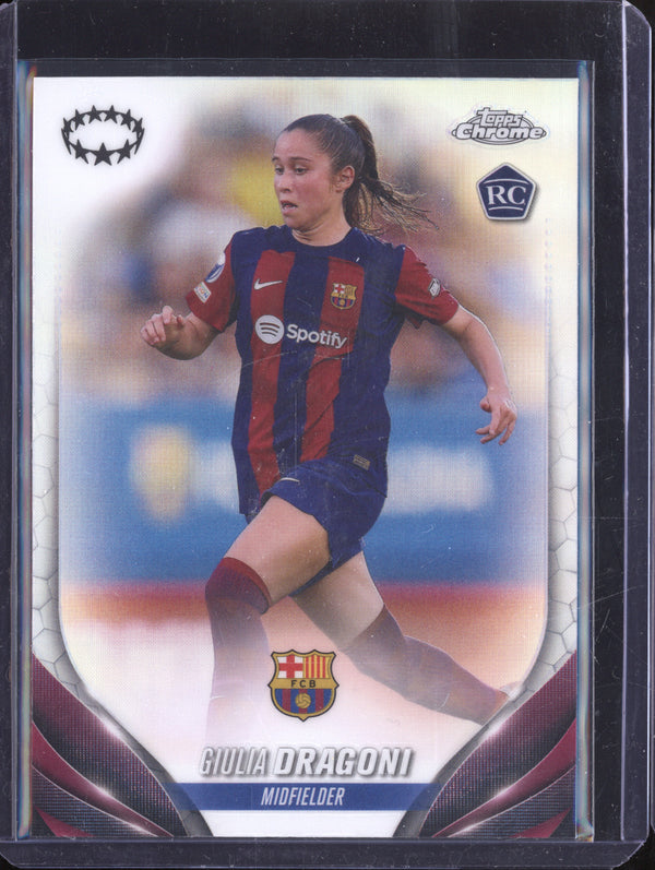 Giulia Dragoni 2023-24 Topps Chrome UWCL 30 Refractor RC