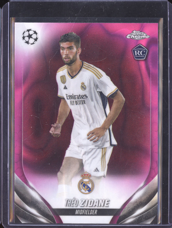 Theo Zidane 2023-24 Topps Chrome UCC 18 Pink Lava Refractor RC