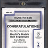 Heung-Min Son 2022-23 Topps Merlin Chrome UEFA Club Match Ball Signature Auto