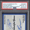 Pulisic Weah 2023 Panini Donruss The Beautiful Game Dual Auto Blue 1/4 PSA 10/10