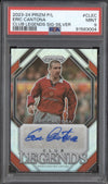 Eric Cantona 2023-24 Panini Prizm CL-EC Club Legends Signature Silver 38/99 PSA 9