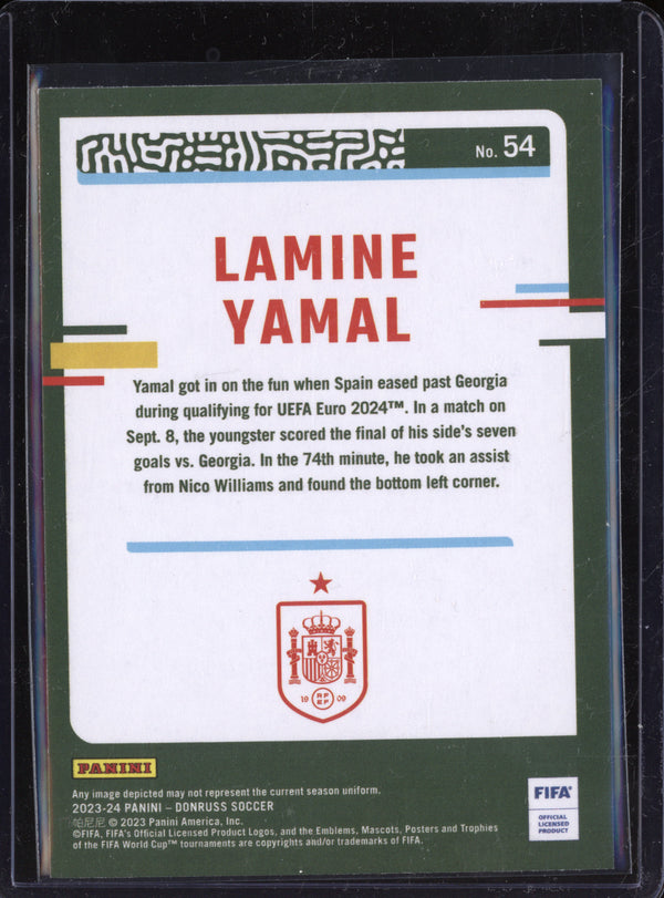 Lamine Yamal 2023-24 Panini Donruss 54 Pulsar RC