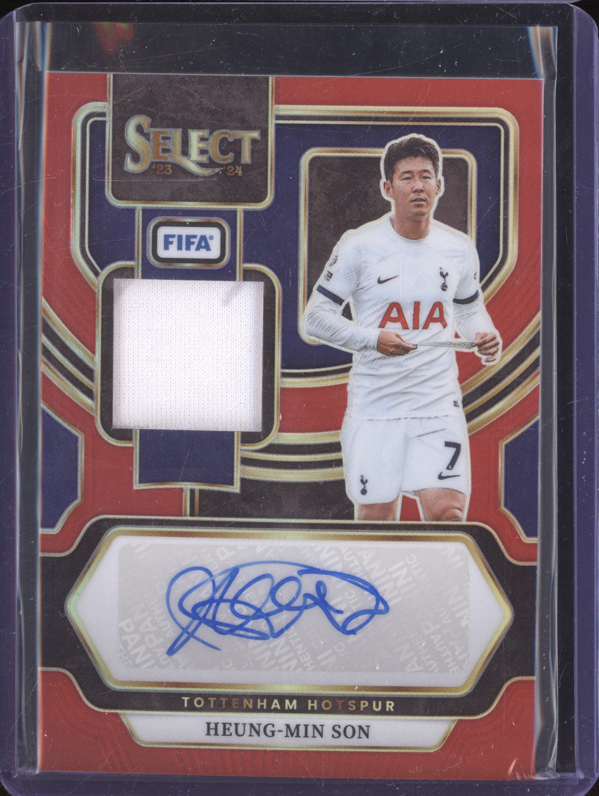 Heung-Min Son 2023-24 Panini Select FIFA AM-HMS Autographed Memorabilia Red