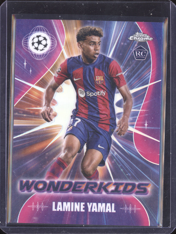 Lamine Yamal 2023-24 Topps Chrome UCC WK-3 Wonderkids RC