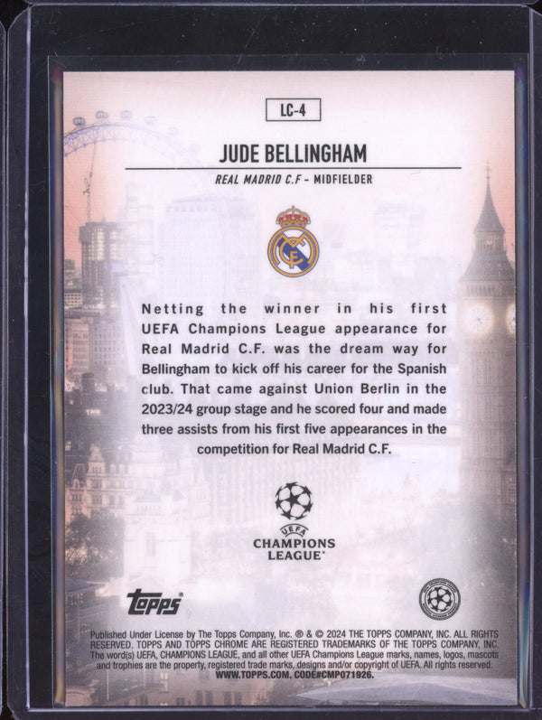 Jude Bellingham 2023-24 Topps Chrome UCC LC-4 London Calling