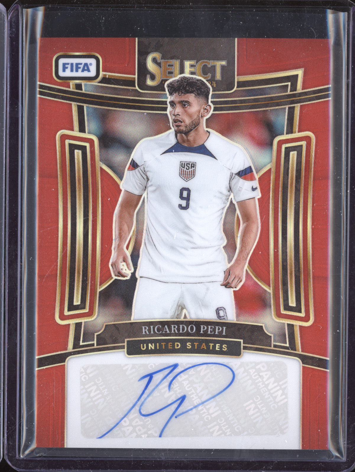 Ricardo Pepi 2023-24 Panini Select FIFA S-RP Signatures Red