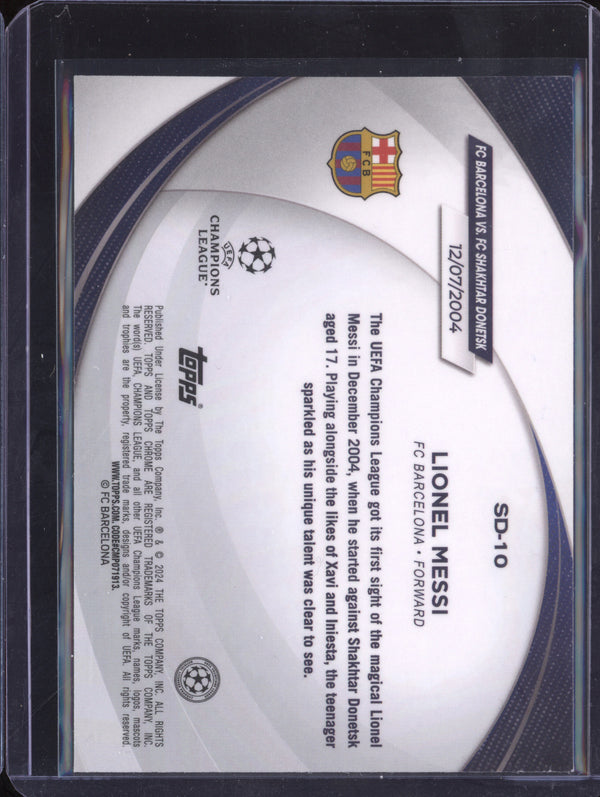 Lionel Messi 2023-24 Topps Chrome UCC SD-10 Starball Debut