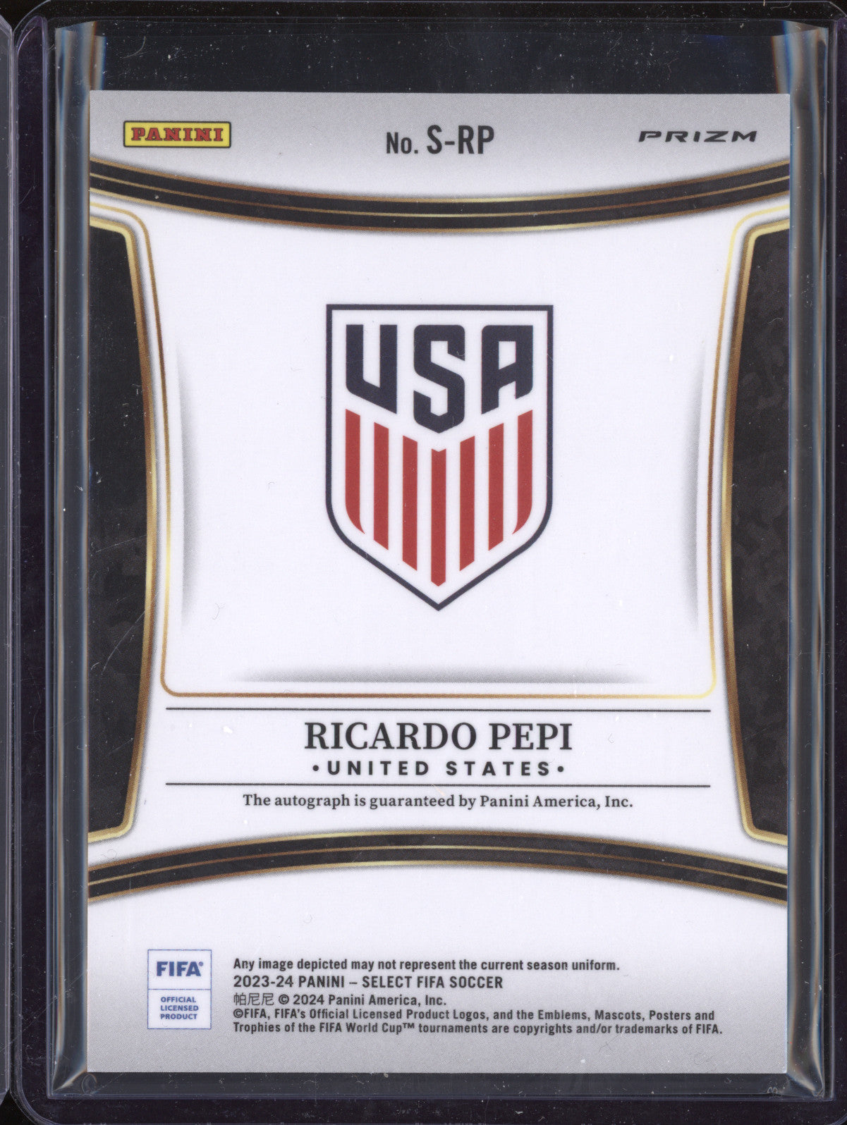 Ricardo Pepi 2023-24 Panini Select FIFA S-RP Signatures Red