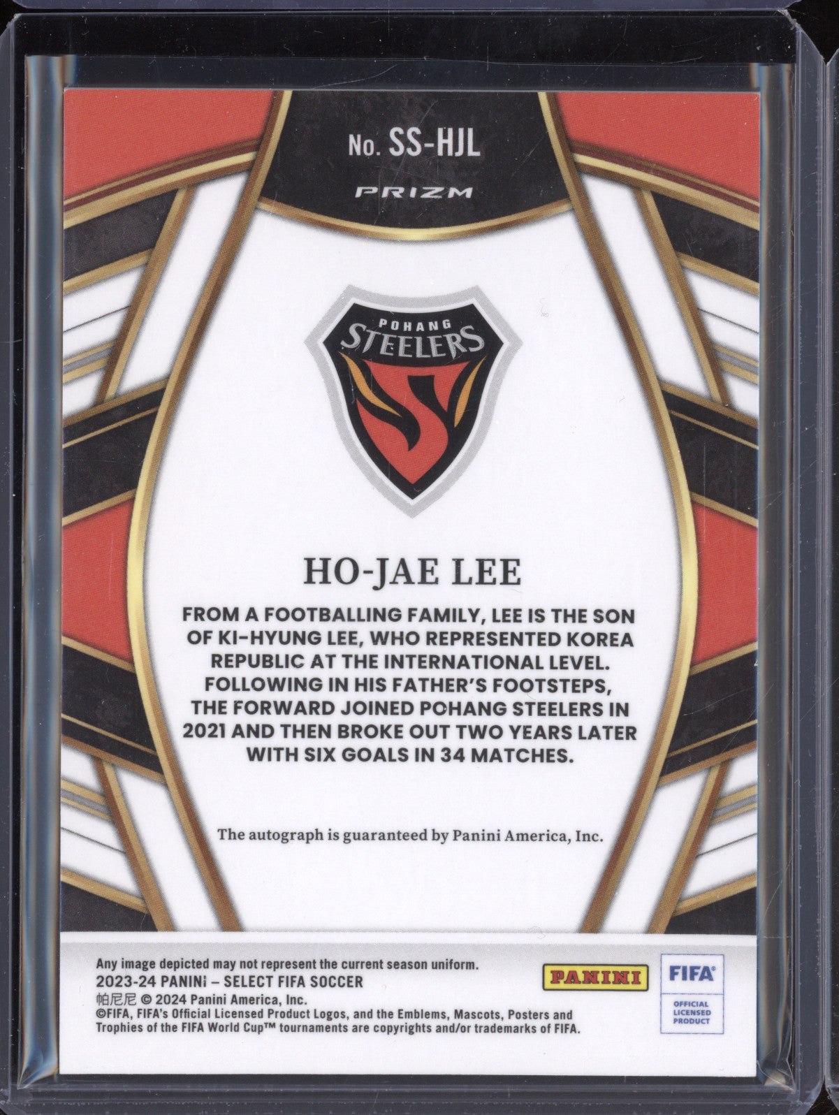 Ho-Jae Lee 2023-24 Panini Select FIFA SS-HJL Select Signatures Red