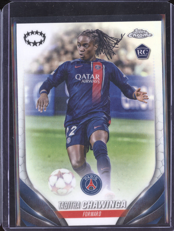 Tabitha Chawinga 2023-24 Topps Chrome UWCL 47 Refractor RC