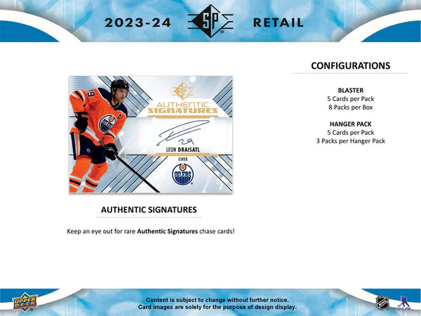 2023-24 Upper Deck SP Hockey 8-Pack Blaster Box