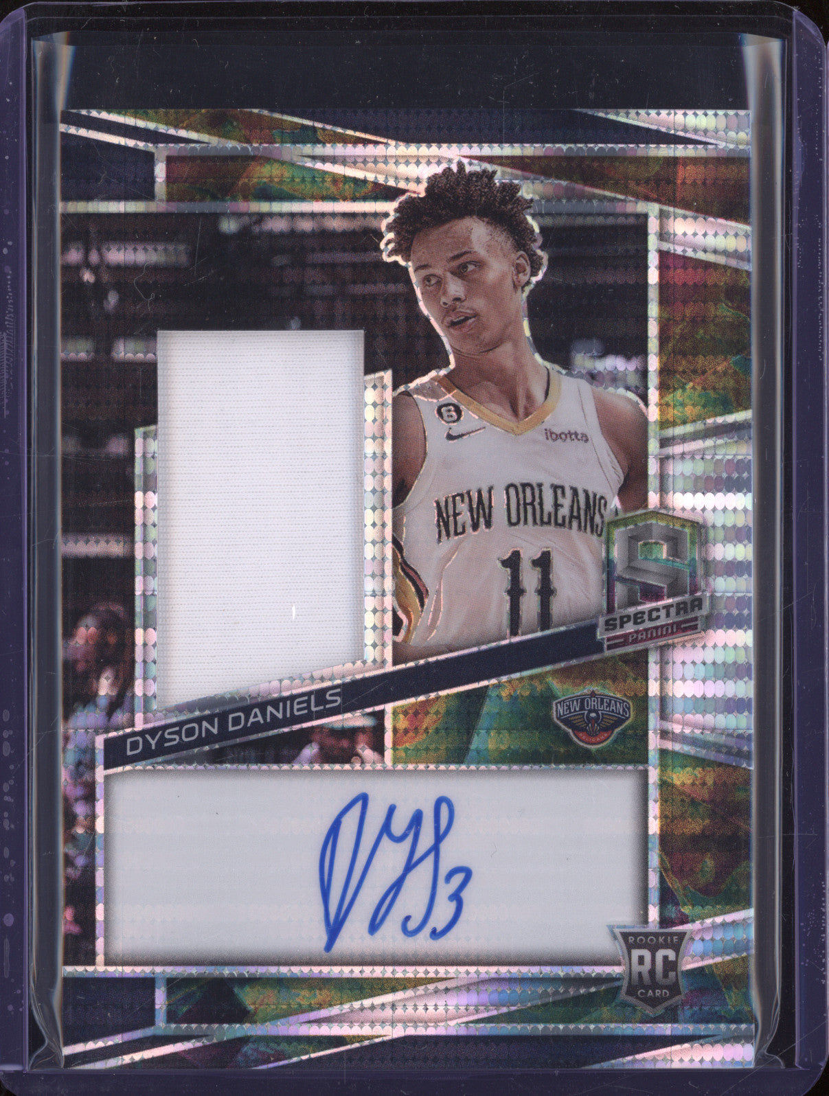 2022-23 Panini Spectra 238 Dyson Daniels Rookie Jersey Auto RC 77/99