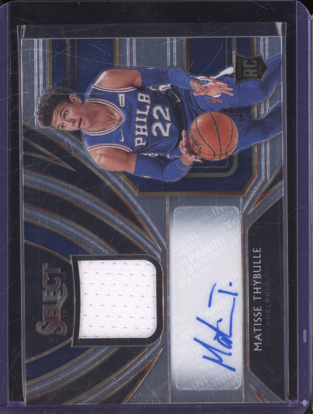 2019-20 Panini Select RJA-MTH Matisse Thybulle Rookie Jersey Auto RC 089/199