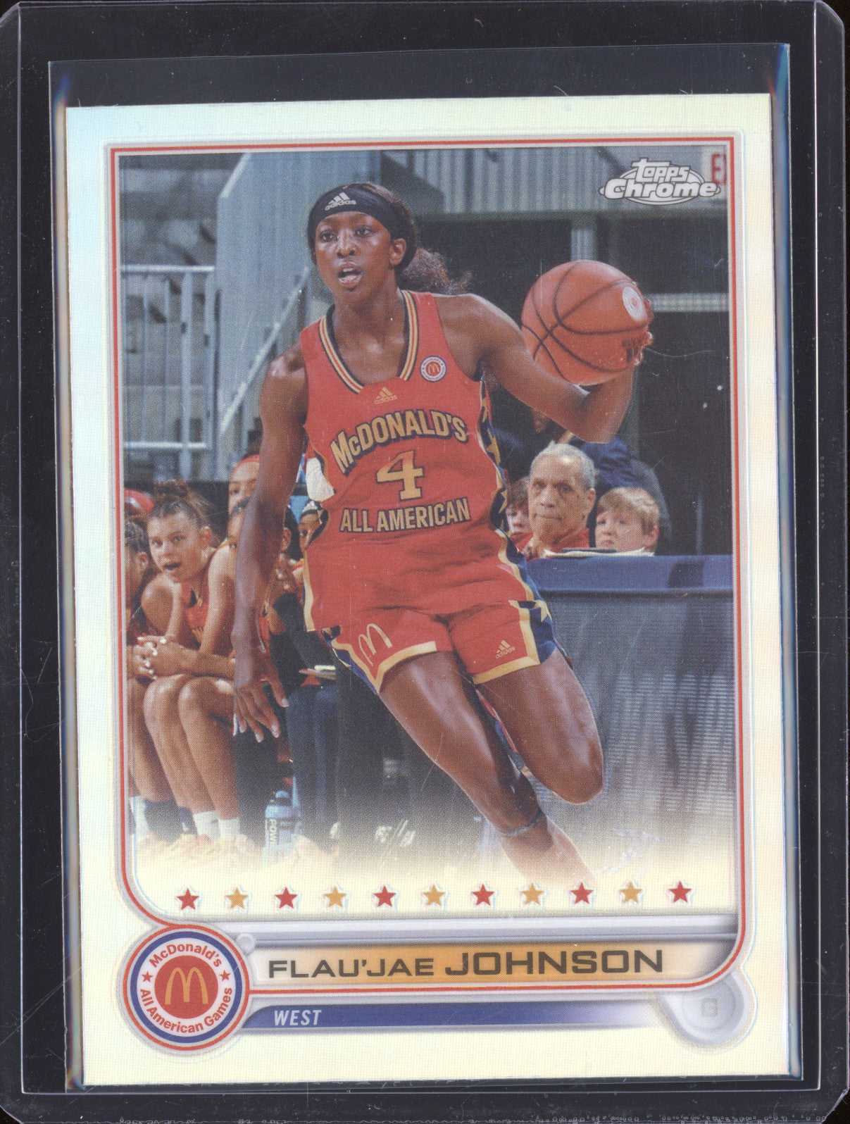 2022 Topps Chrome McDonald's All American 45 Flau'jae Johnson Silver RC