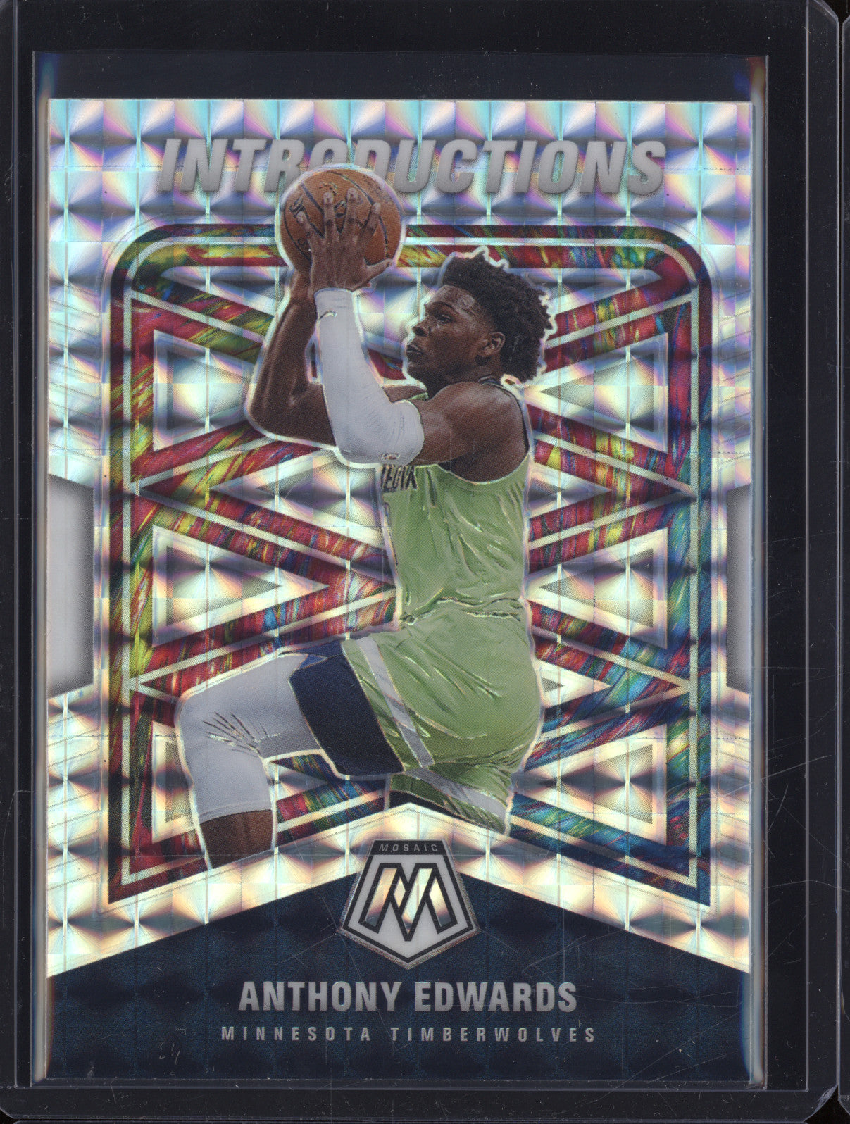 2020-21 Panini Mosaic 10 Anthony Edwards Mosaic Introductions Prizm RC