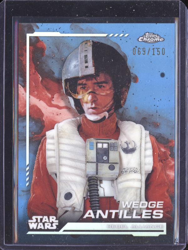 Wedge Antilles 2024 Topps Star Wars Chrome 105 Kamino Aqua Refractor 069/150