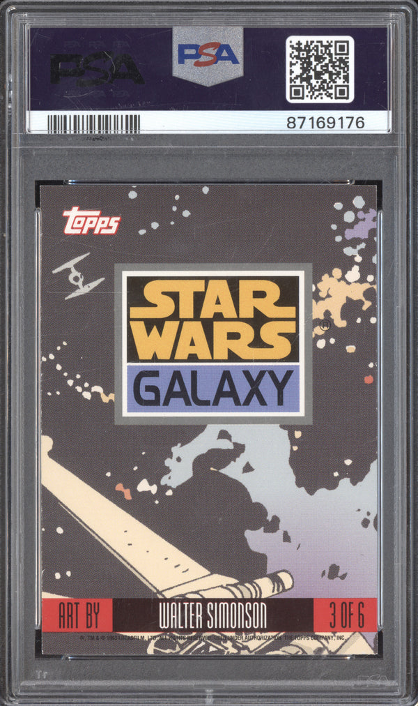 Luke Skywalker 1993 Topps Star Wars Galaxy 3 Etched Foil PSA 8