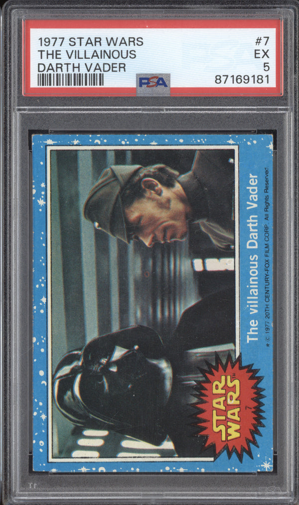 The Villainous Darth Vader 1977 Topps Star Wars 7 PSA 5