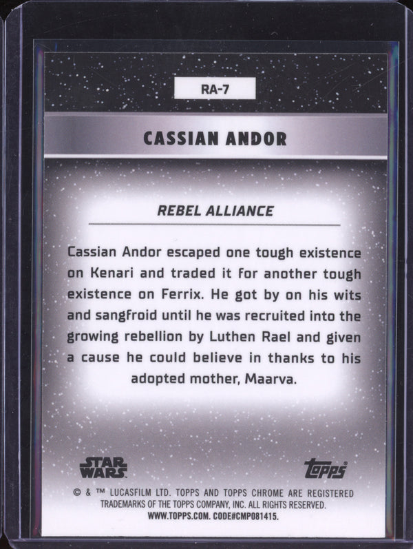 Cassian Andor 2024 Topps Star Wars Chrome RA-7 Galactic Cival War Rebel Alliance