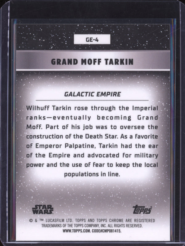 Grand Moff Tarkin 2024 Topps Star Wars Chrome GE-4 Galactic Cival War Empire