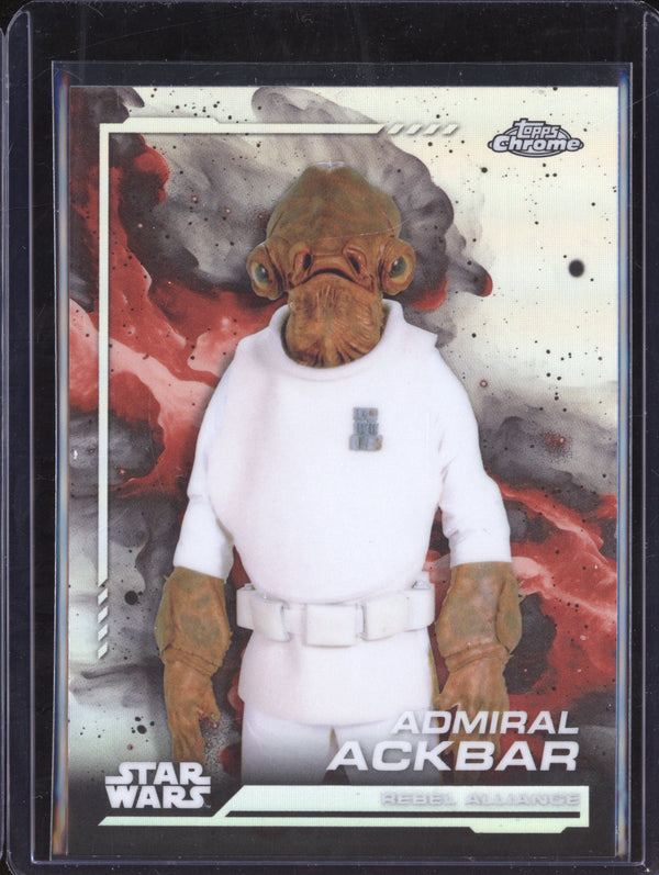 Admiral Ackbar 2024 Topps Star Wars Chrome 121 Rainbow Refractor